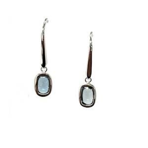 NEW AAMIAA color candy collection earrings with 6x4 cushion-cut swiss blue topaz